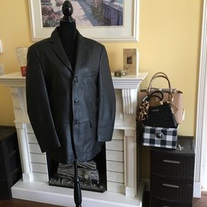 Men’s Small Black Leather Jacket